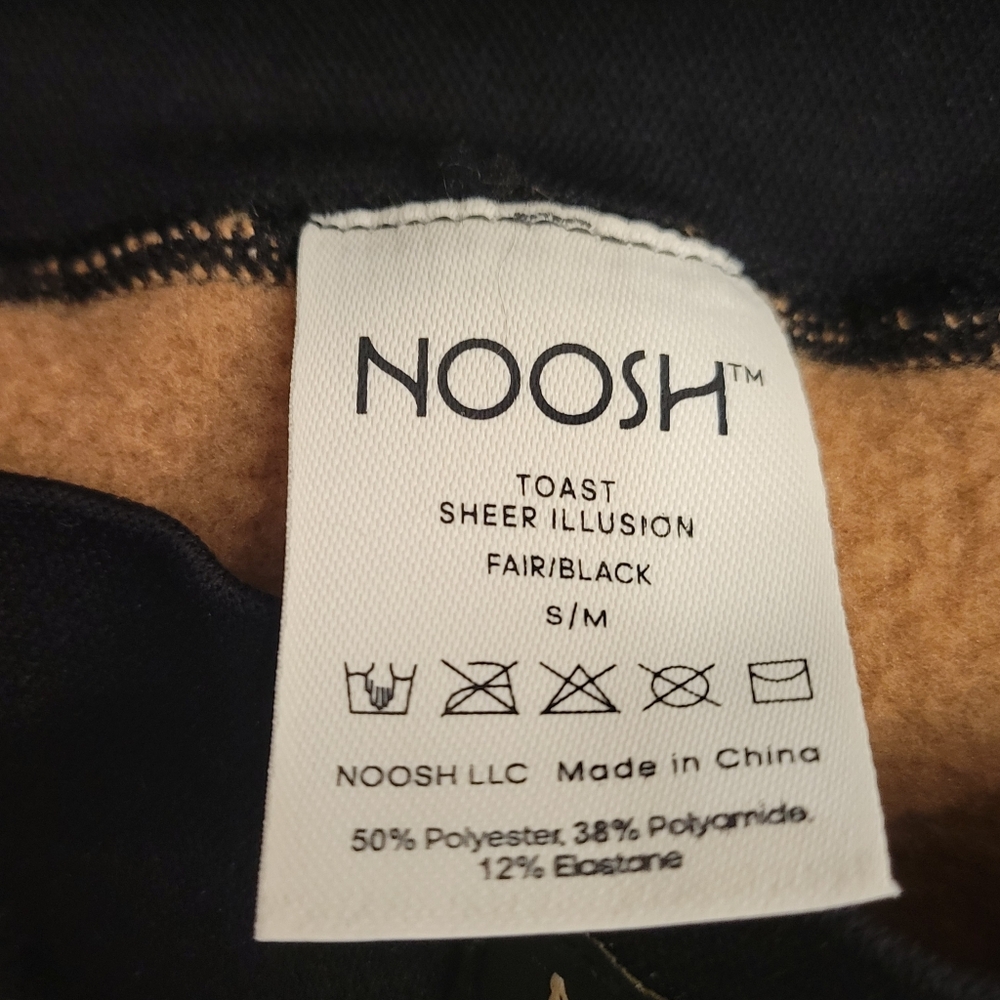 Noosh Black Sheer Illusion Fleece Tights - Picture 5 of 7